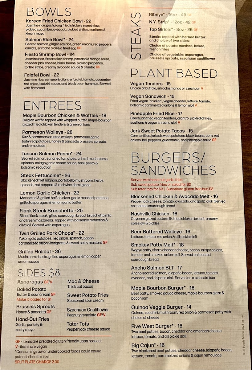 Five West Menu - Image 6